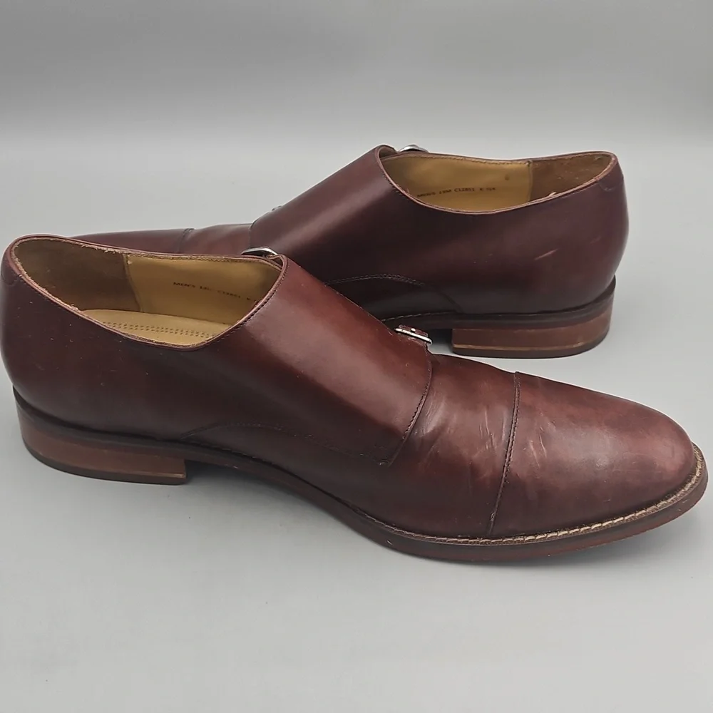Cole Haan Grand OS Double Monk Strap Oxfords Mens 13 Dark Brown Dress Shoes
